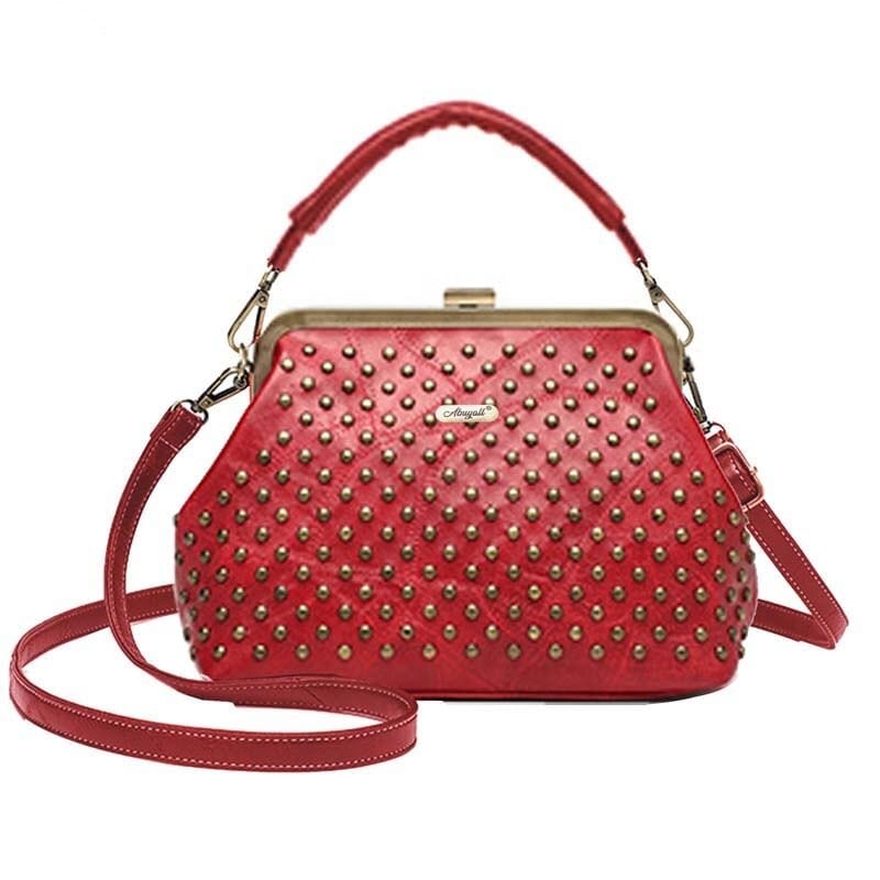 Sac à Main Clouté Femme - GlamTrend Rouge