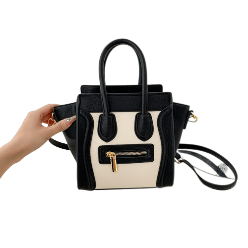 Sac à Main de Luxe pour Femme - Luxérences Noir et blanc / 30 x 20 x 10cm