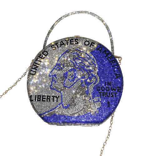 Sac à Main Éclatant - StylishElegance Bleu / 9cm x 16cm