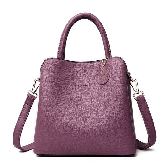 Sac A Main Élégant Femme - LuxeDivin Violet / 25cm x 12cm x 23cm