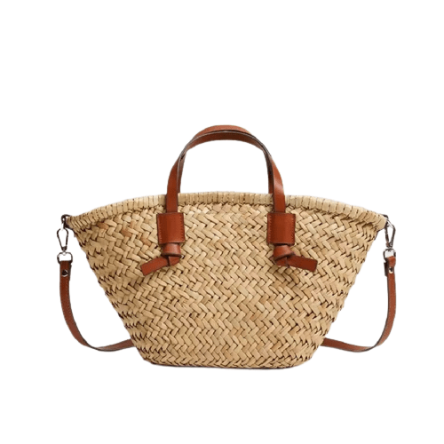 Sac à Main en Paille Femme - BambouChic Marron clair