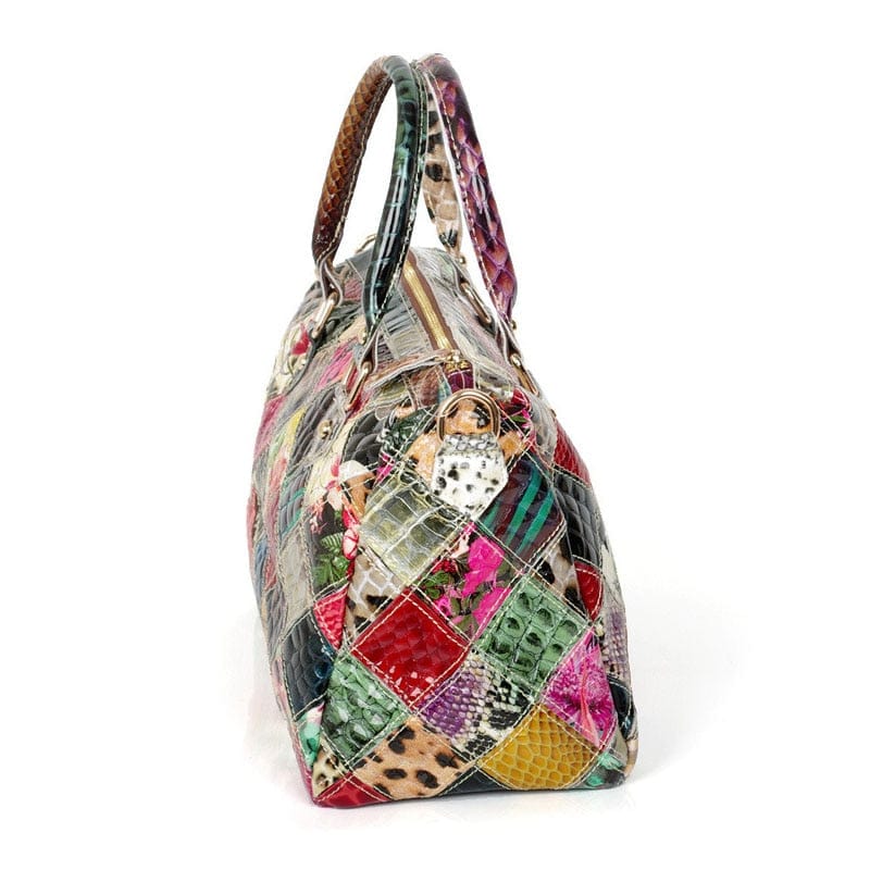 Sac à Main Femme à Carreaux Multicolores - Luxe Chic