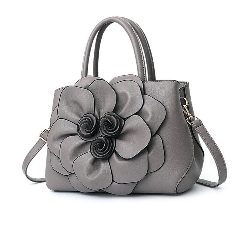 Sac à Main Femme à Fleur - BloomChic Gris