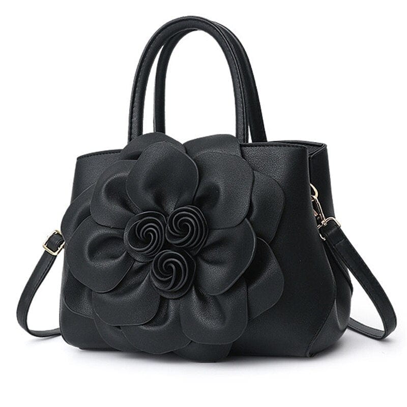 Sac à Main Femme à Fleur - BloomChic Noir