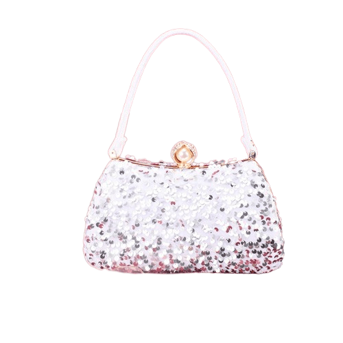 Sac à Main Femme à Paillettes - Sparkle Chic Argenté / 22x8x14cm