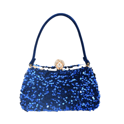 Sac à Main Femme à Paillettes - Sparkle Chic Bleu / 22x8x14cm