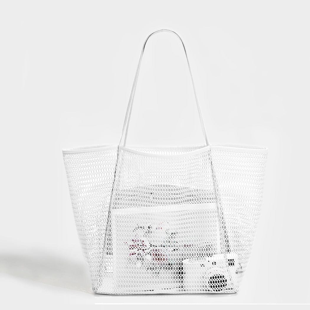 Sac à Main Femme a Trou Trou - Glam'Purse Blanc / 35x39cm