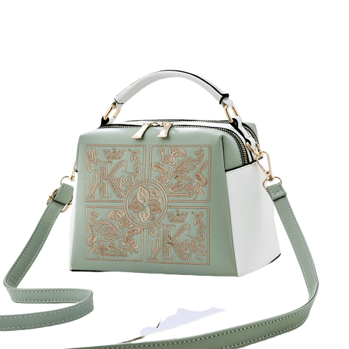 Sac à Main Femme Avec 2 Compartiments - LuxLuxe Vert / 23x16x12cm