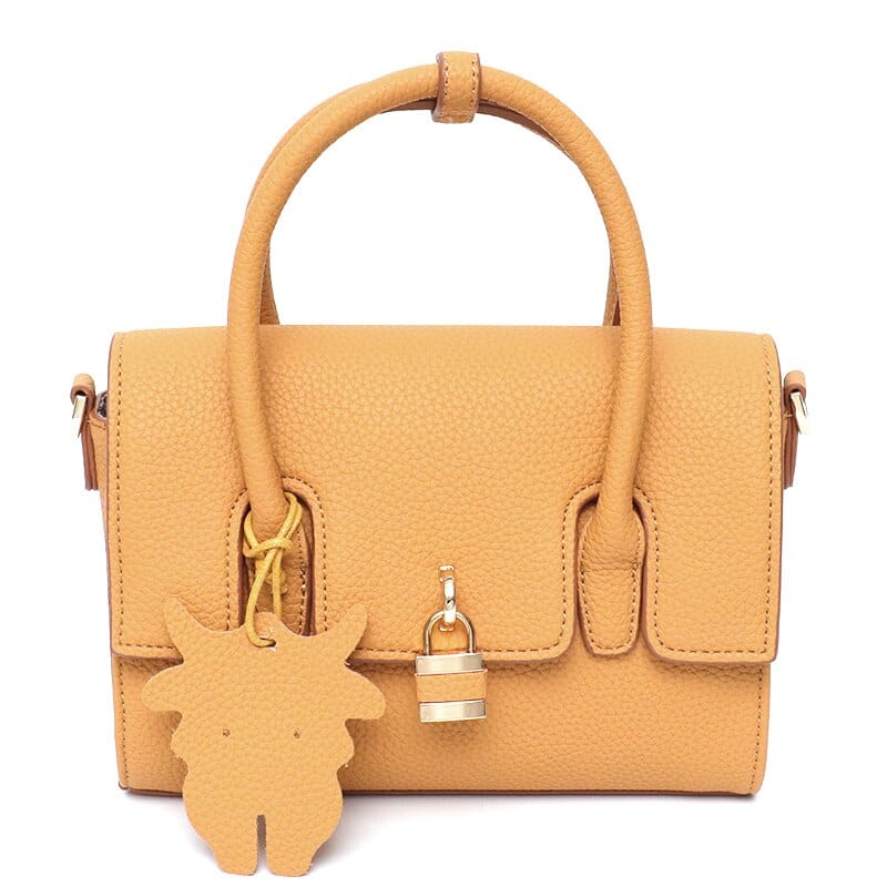 Sac à Main Femme Avec Cadenas - Luxe Gadget Jaune