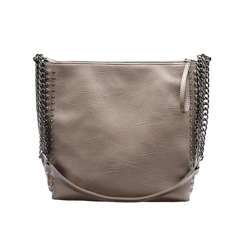 Sac à Main Femme avec Chaîne - ChicStrap Gris / 33x27x12cm