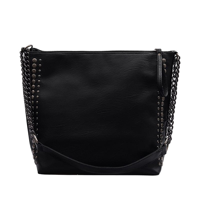 Sac à Main Femme avec Chaîne - ChicStrap Noir / 33x27x12cm