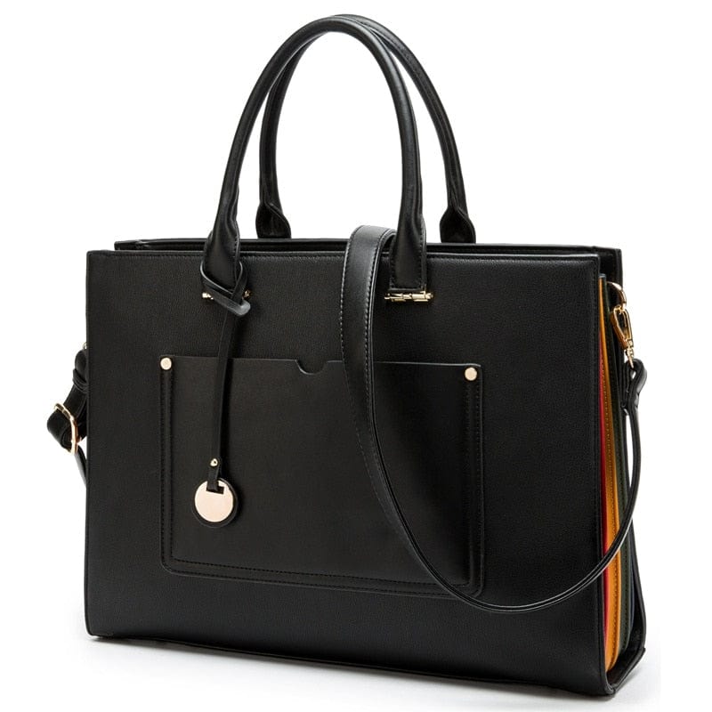 Sac à Main Femme Avec Compartiment Ordinateur - Tech Chic Noir