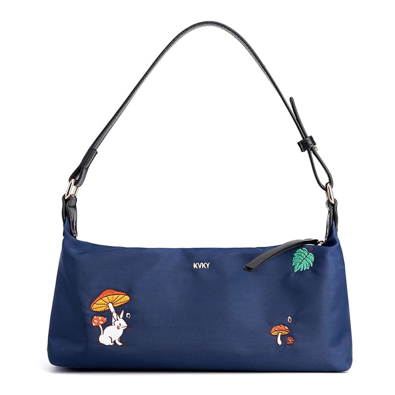 Sac à Main Femme Avec Dessin - LuxeFéminin Bleu foncé / 28x6.5x14cm