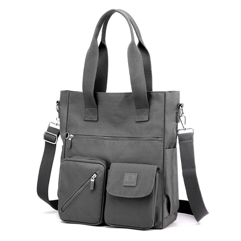 Sac à Main Femme Avec Multipoches - DivaSatch Gris / 36x30x14cm