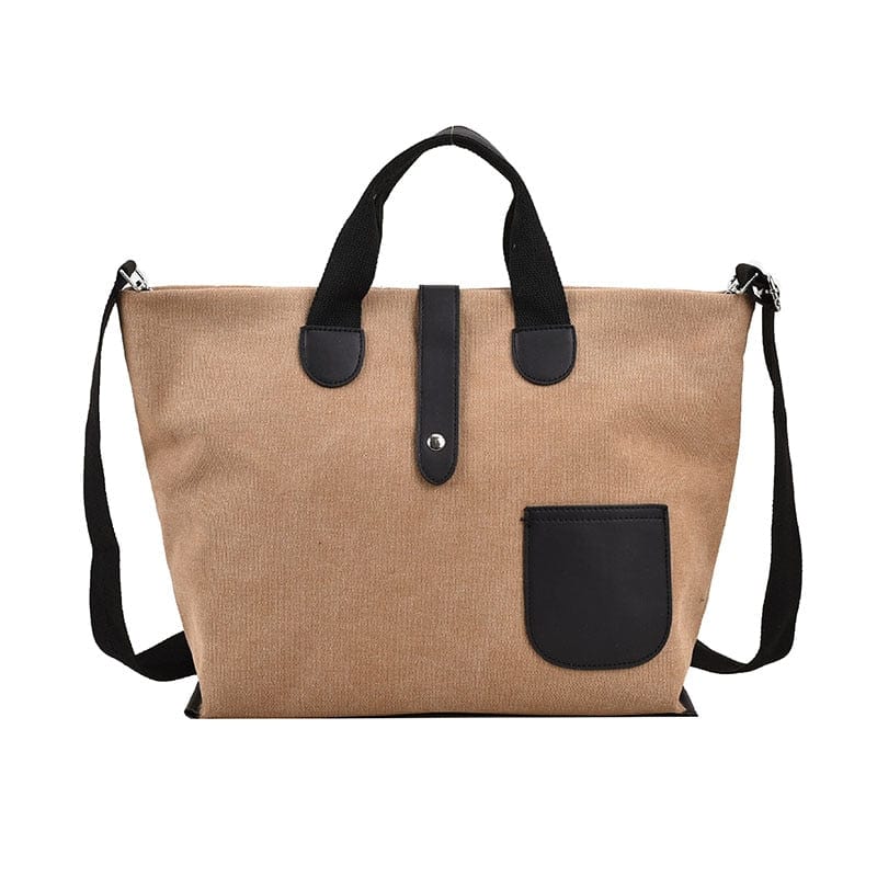 Sac à Main Femme Avec Poche Extérieure - Élégance Urbaine Kaki / 46x29x14cm