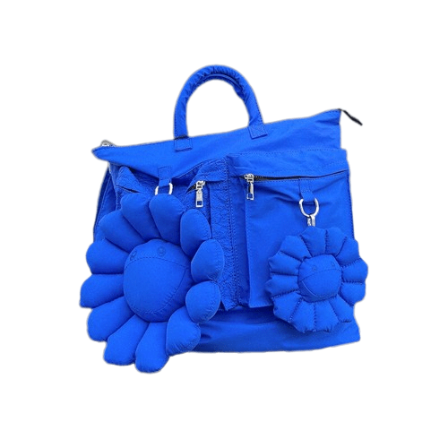 Sac à Main Femme Avec Poches Exterieures - MainElégance Bleu / 35x5x40cm