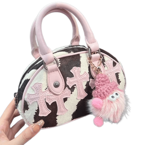 Sac à Main Femme avec Pompon - GlamSac Rose