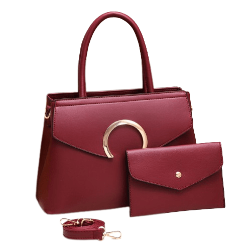 Sac A Main Femme Avec Portefeuille Assorti - Fashion Set Rouge / 31x13x22cm