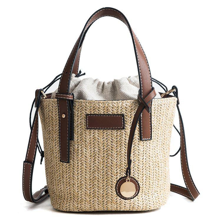 Sac à Main Femme Bi Matière - LuxeDivin Brun