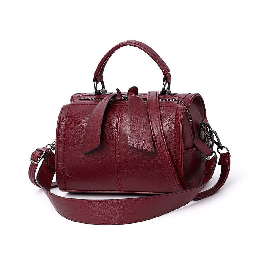 Sac à Main Femme Bowling - TrendyChic Bordeaux