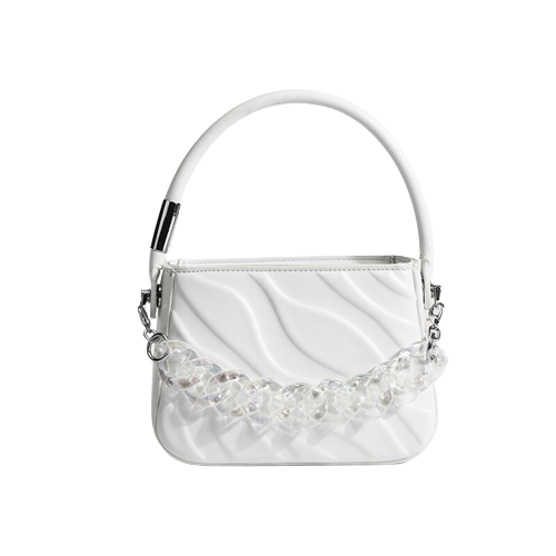 Sac à Main Femme Chainette - Glam'Chic Blanc