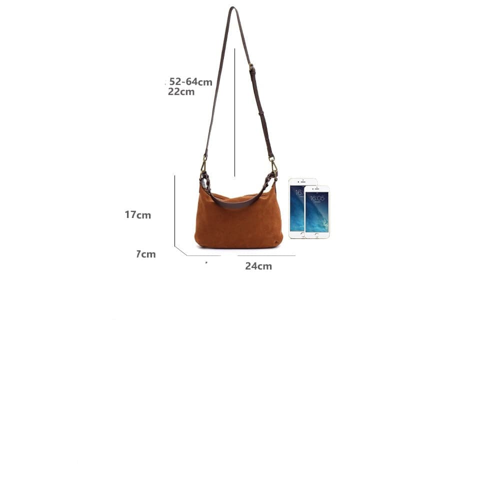 Sac à Main Femme en Daim Marron - LuxSac Marron