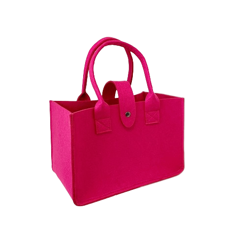 Sac à Main Femme en Tissu - FashionistaSélection Rose fuschia / Avec nom