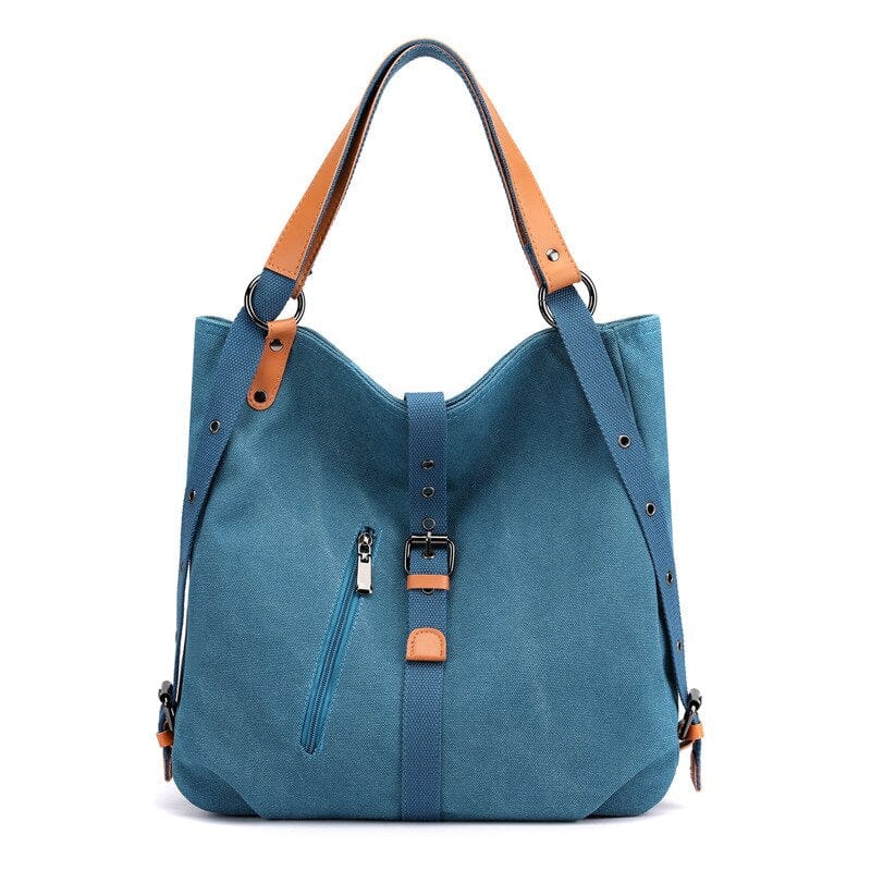 Sac à Main Femme en Toile - Élégance Urbaine Bleu