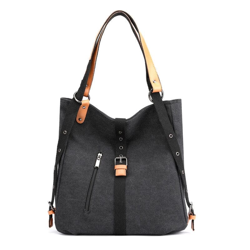 Sac à Main Femme en Toile - Élégance Urbaine Noir