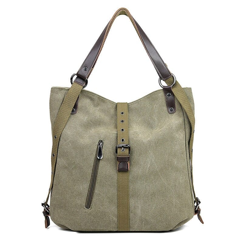 Sac à Main Femme en Toile - Élégance Urbaine Vert armée