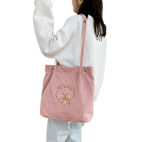 Sac à Main Femme Étudiante - FashionistaEffet Rose / 31x32cm