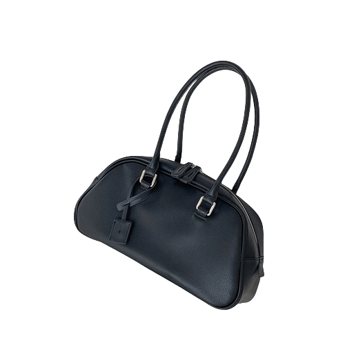 Sac À Main Femme Forme Bowling - StyleVogue Noir / 35x12x17cm