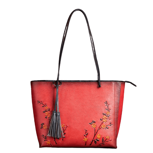 Sac à Main Femme Grand Cuir - Glam Femme Rouge / 38 x 14 x 2cm