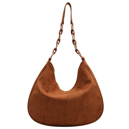 Sac À Main Femme Marron Daim - LuxeAime Marron / 34x29x9cm