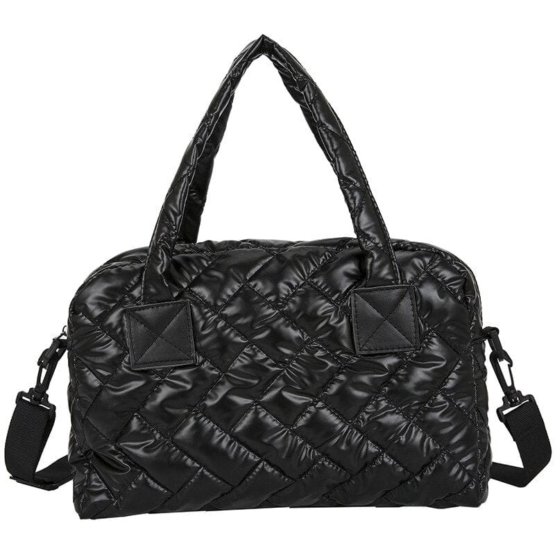 Sac à Main Femme Matelassé - GlamBelle Noir / 36x13x27cm