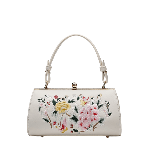 Sac A Main Femme Motife A Fleur - Bloom Appeal Blanc / 20x12x11.8cm