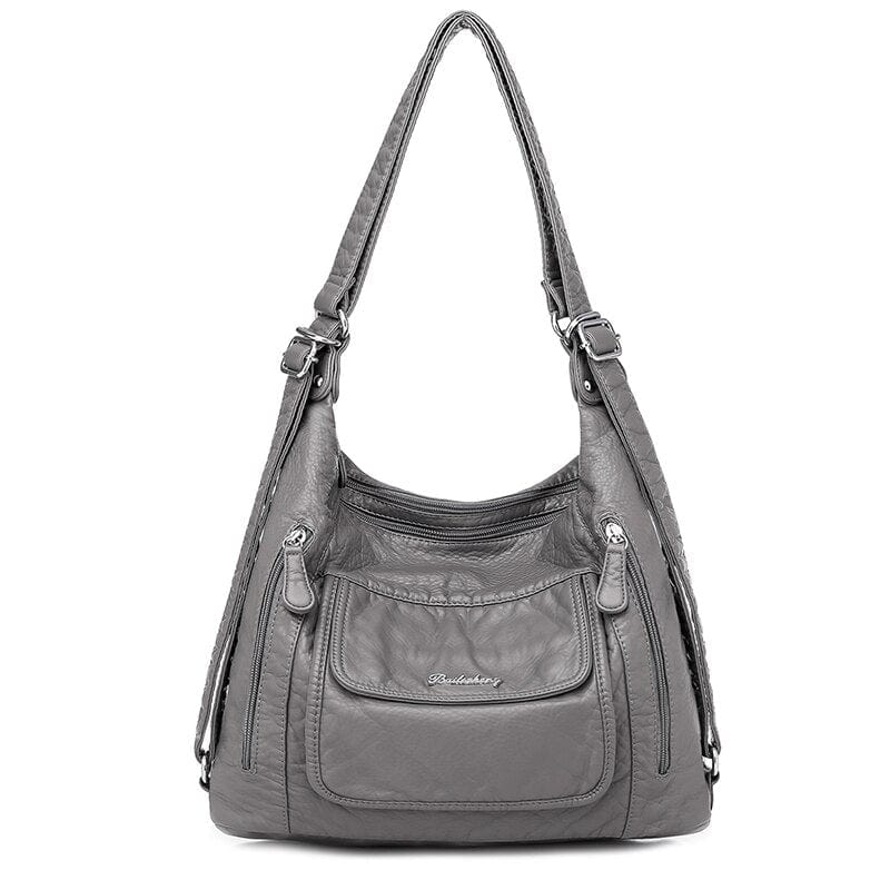 Sac à Main Femme Multi Poche - Luxe Chic Gris / 34x11x27cm