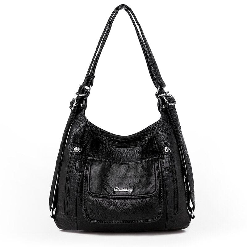 Sac à Main Femme Multi Poche - Luxe Chic Noir / 34x11x27cm