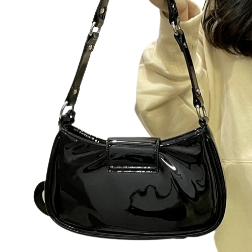 Sac A Main Femme Noir Brillant - Luxe Gloss