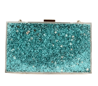 Sac à Main Femme Paillette - GlamShine Vert / 18cm x 6cm x 11cm