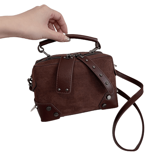 Sac à Main Femme Pas Cher Marron - LuxShopping Marron foncé / 18x9x12cm