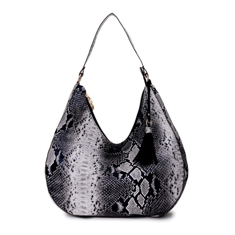 Sac à Main Femme Peau de Serpent - Serpentelle Glam Noir