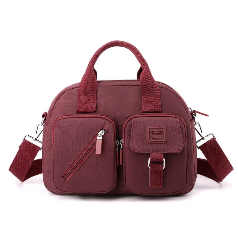 Sac A Main Femme Plusieurs Poches - GlamSac Bordeaux