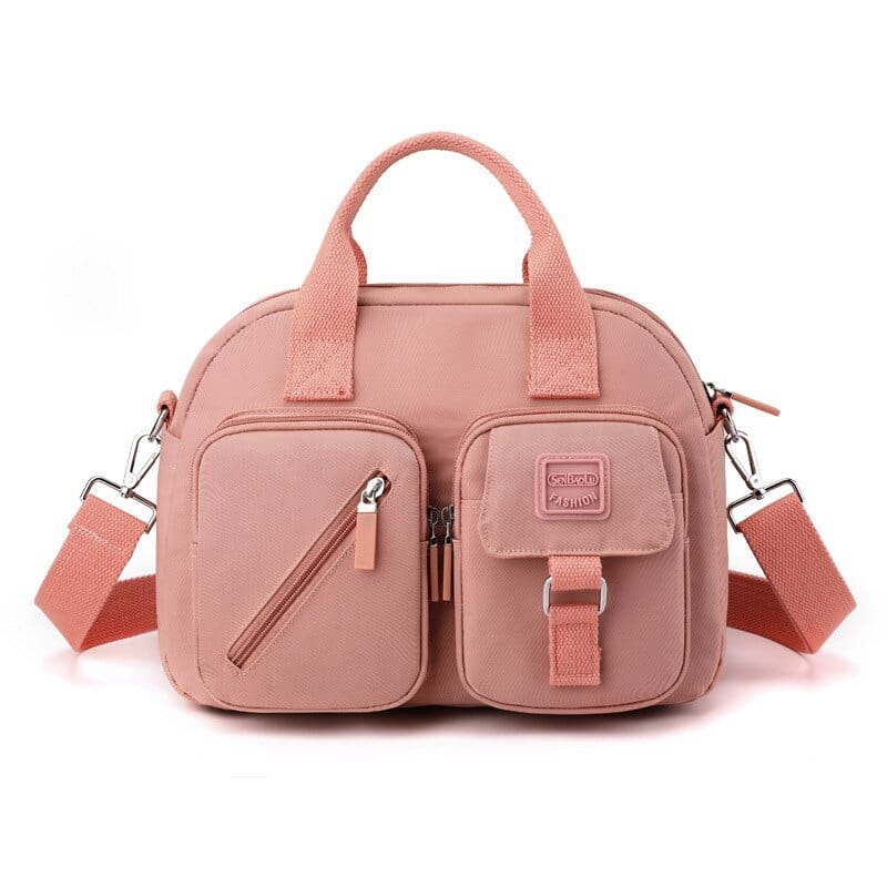 Sac A Main Femme Plusieurs Poches - GlamSac Rose