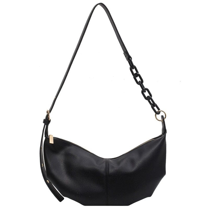 Sac à Main Femme Porté Épaule Tendance - ÉléganceFéminine Noir / 35x17x6cm