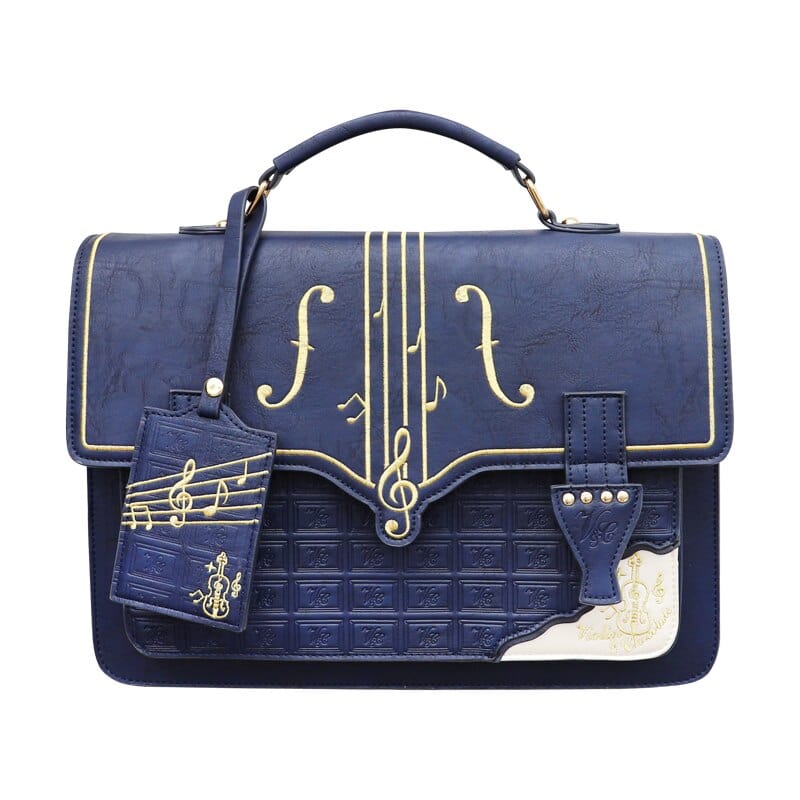 Sac à Main Femme Porté Main - ÉléganceFéminine Bleu foncé / 34x8x24cm