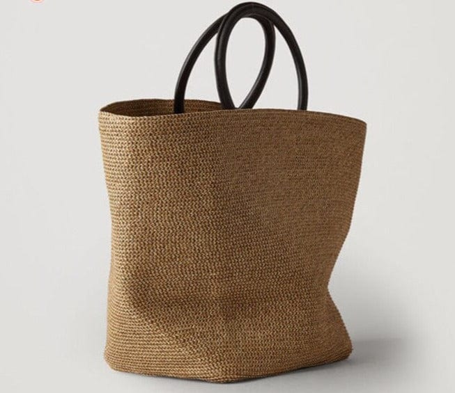 Sac à Main Femme Pour L'Été En Paille - Été Chic Kaki