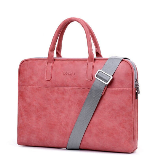 Sac à Main Femme pour Ordinateur Portable - Vernisse Rose foncé