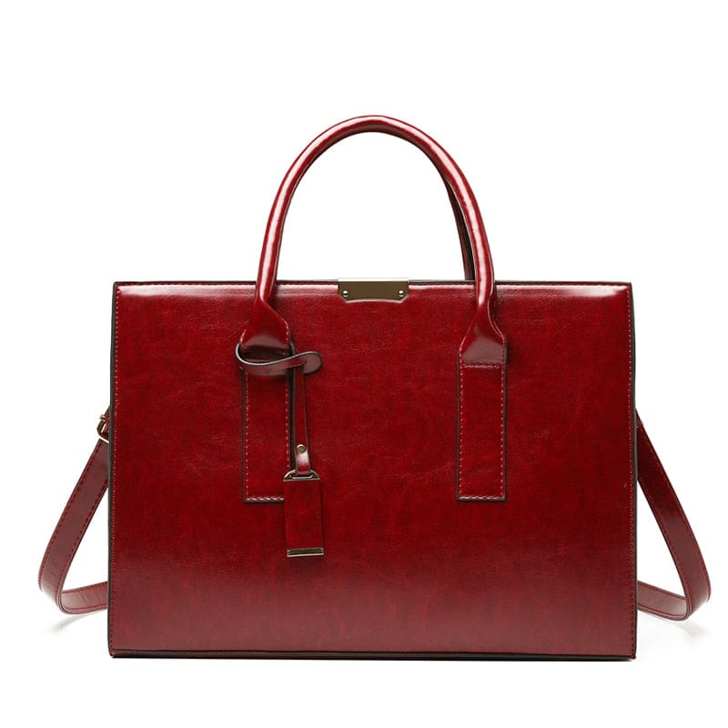 Sac à Main Femme Rectangulaire Rigide - GlamAura Rouge