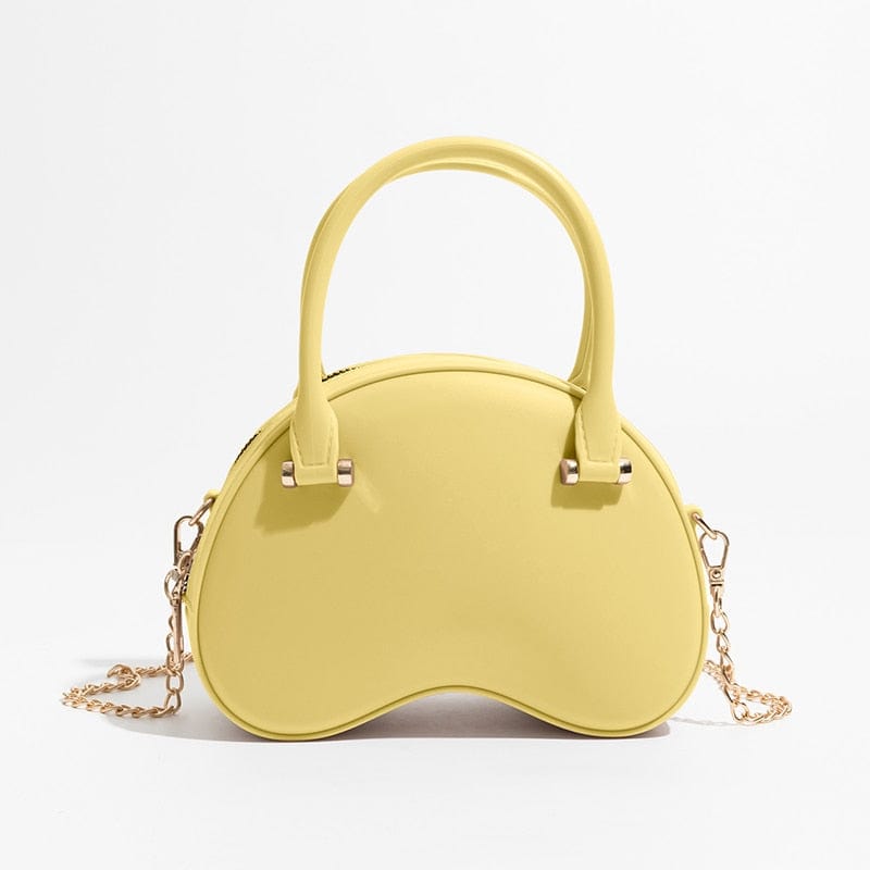 Sac à Main Femme Rigide Pas Cher - Glam'Purse Jaune / 18x6x12cm